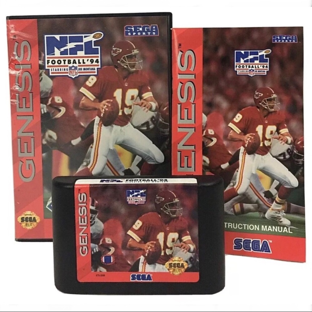 Sega Genesis Football Game NFL '94 Starring Joe Montana 1993 CIB TESTED COMPLETE